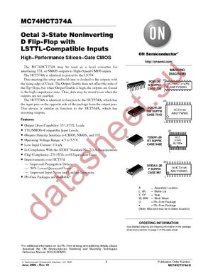 MC74HCT374ADTR2G datasheet  